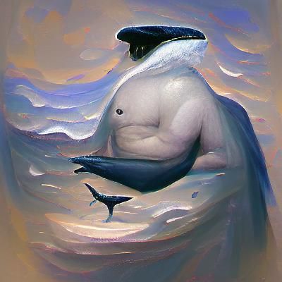 Surreal Portrait of a Whale-Man