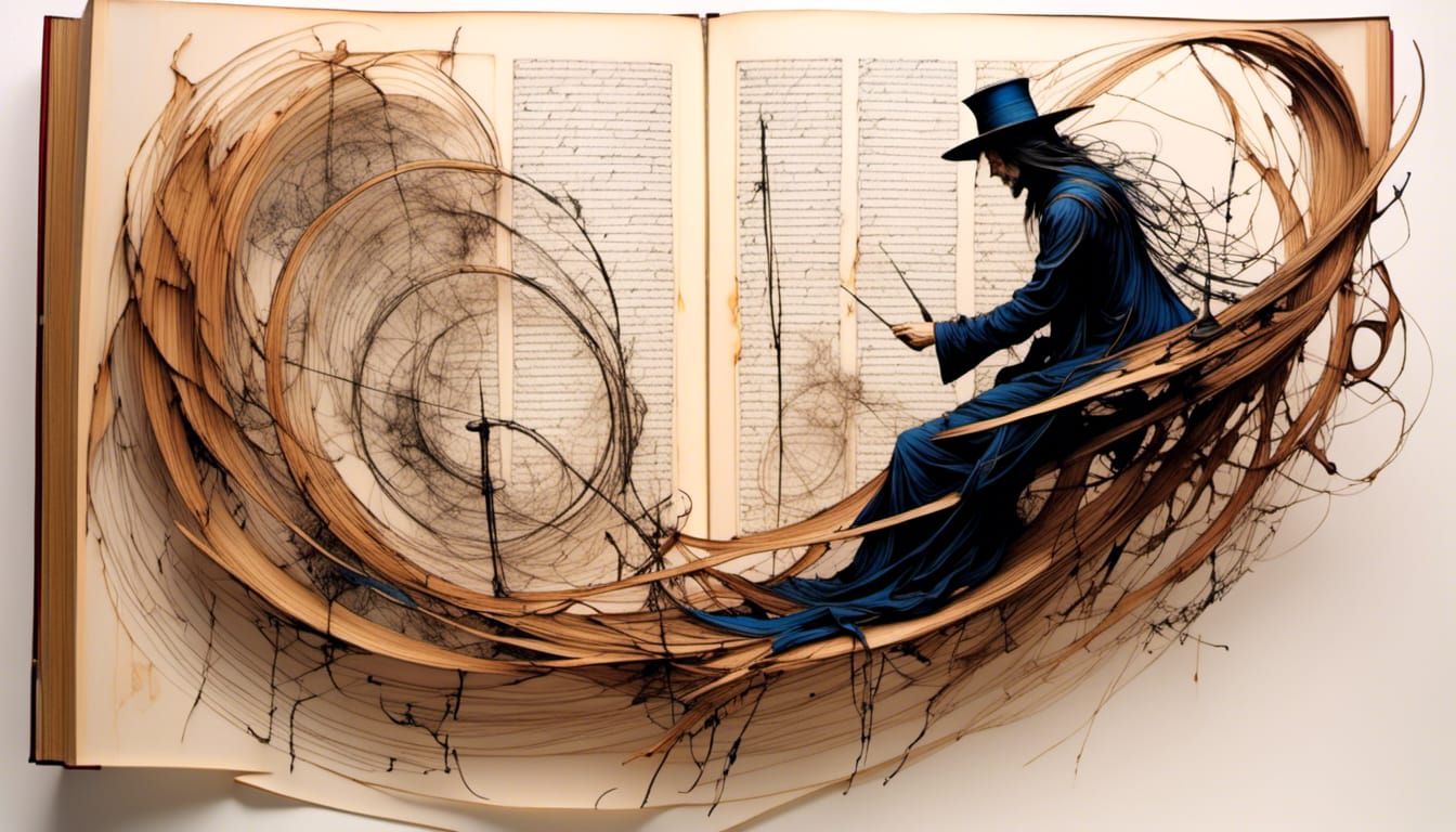 Magician Enters Book of Dreams, Renaissance Style