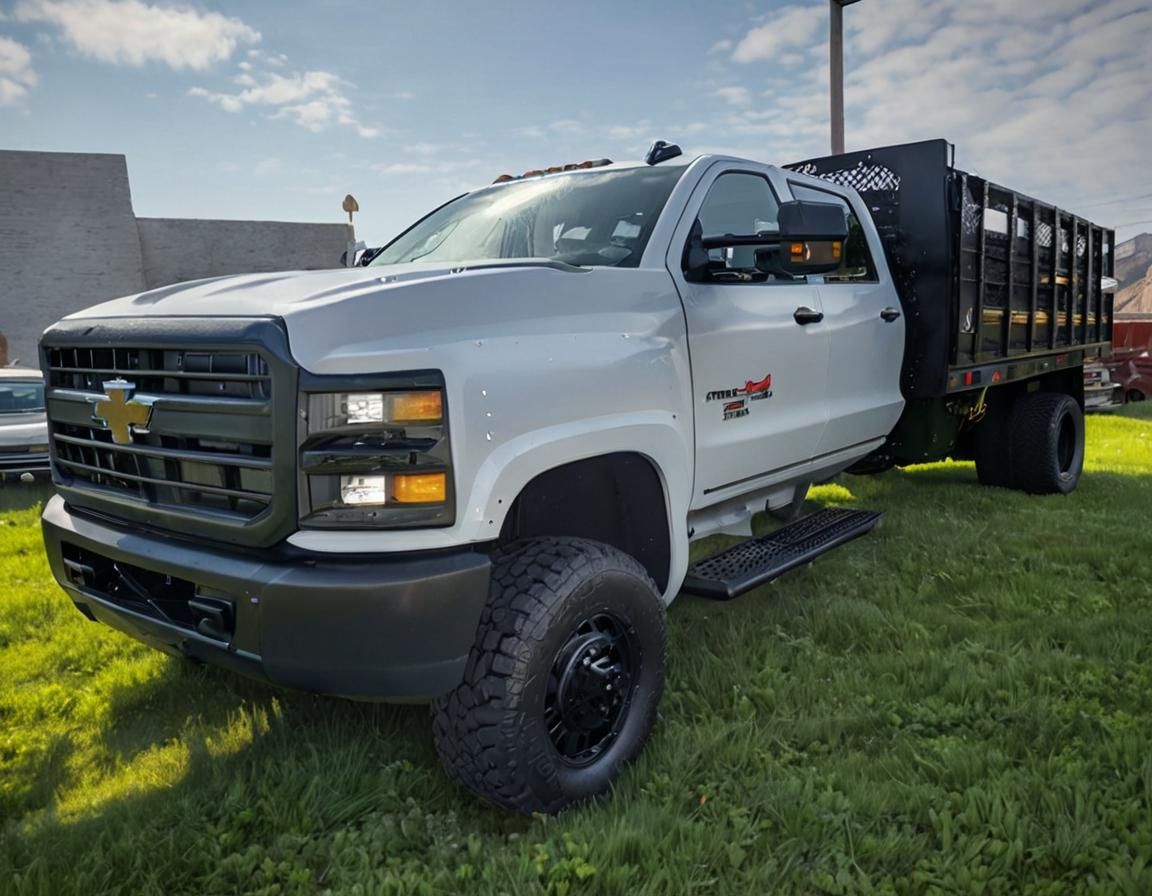 Hyperrealistic Chevrolet Silverado 6500 HD Splash Art