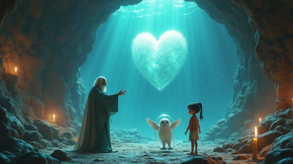 Atlantis Chamber Scene in 3D Animated Style