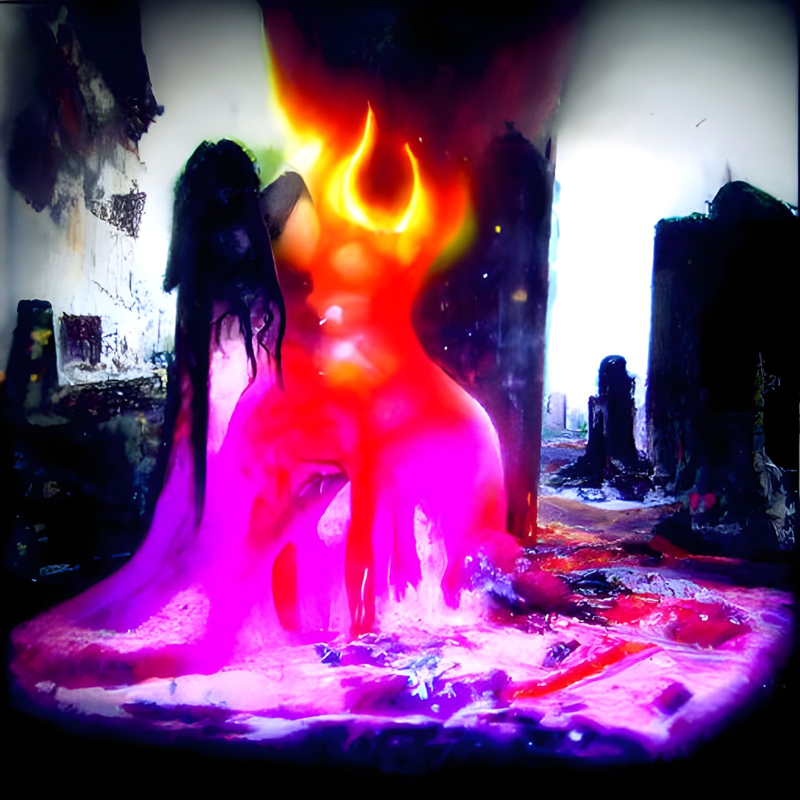 Gothic Post-Apocalyptic Fire Erotica in Astral Infinity