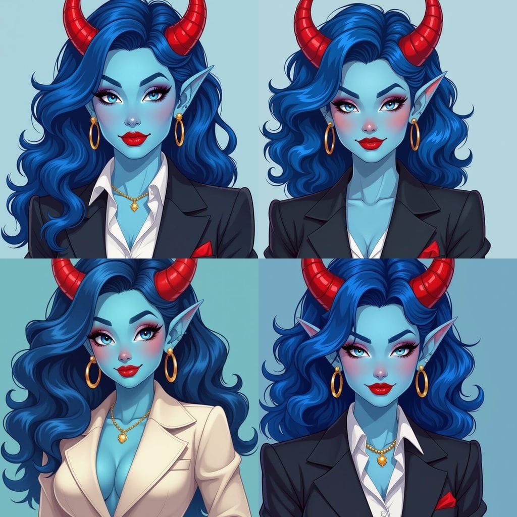 Tiefling Mob Boss Character Portrait