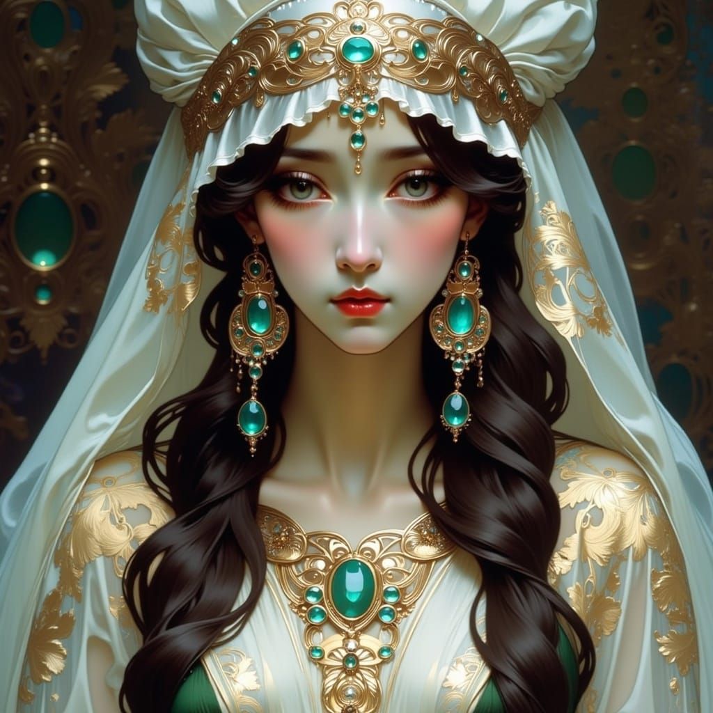 Mystical Figure in Ornate Attire