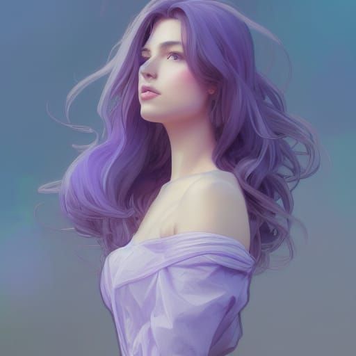 Detailed Portrait in Art Nouveau Style