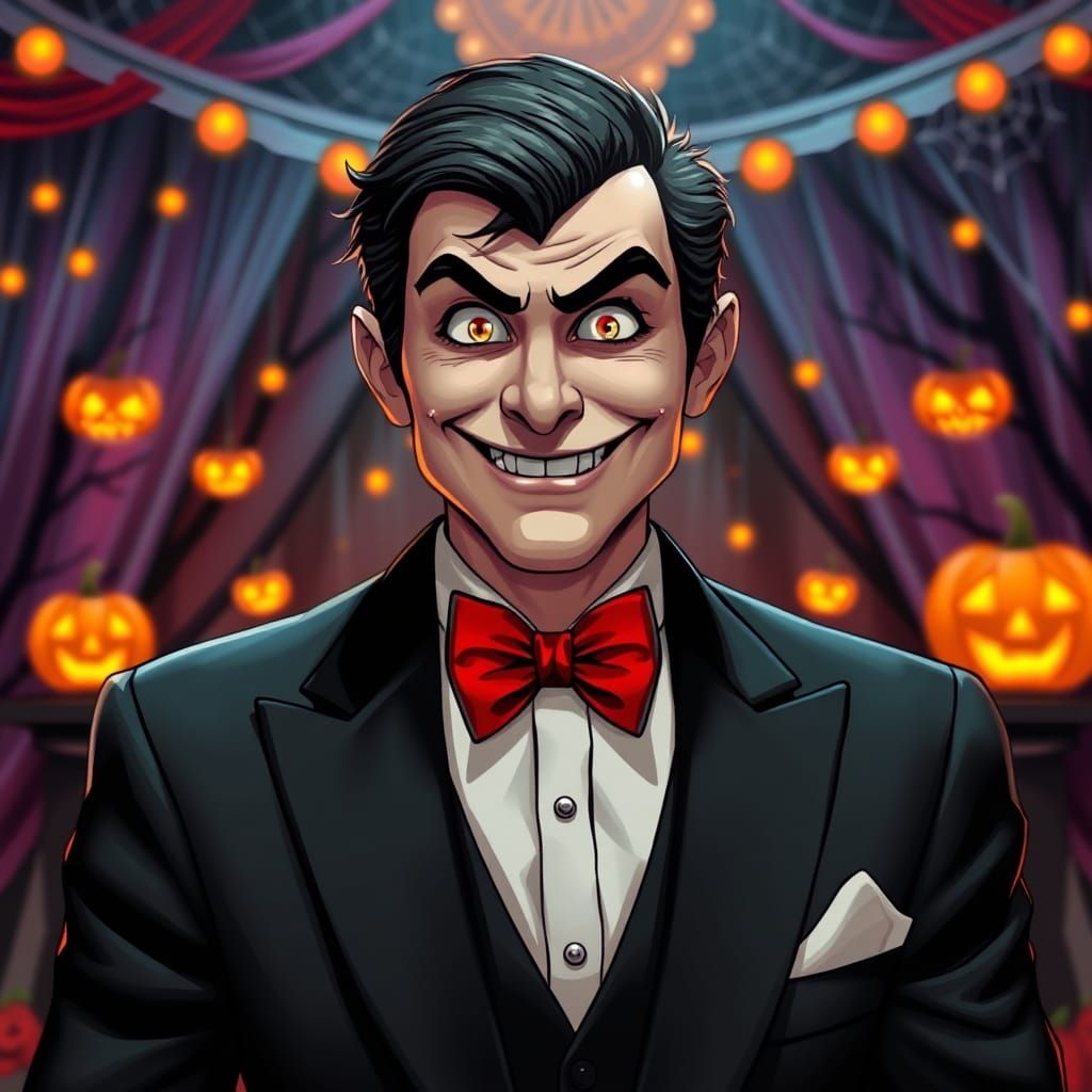 Vampire's Halloween Prom Photo: Playful Horror