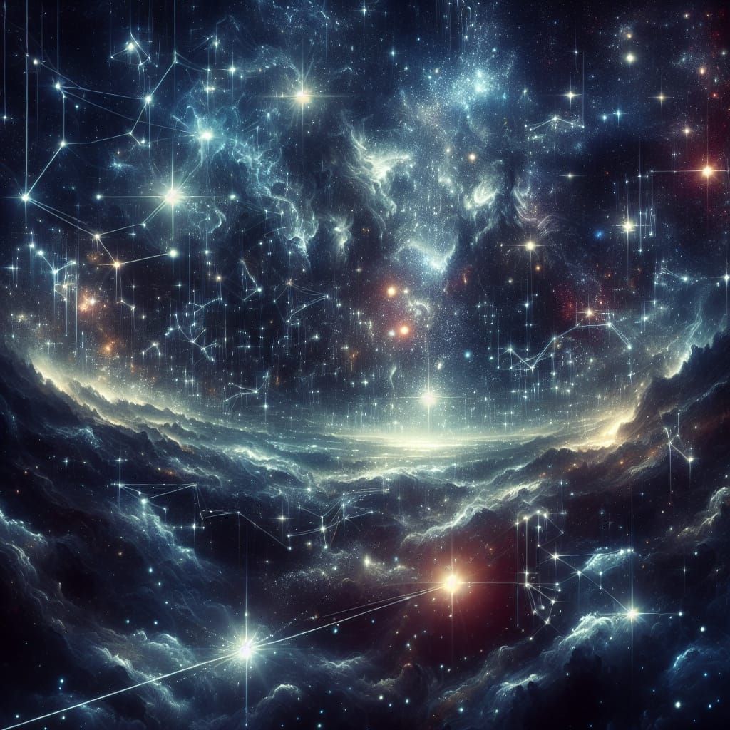 Dramatic Star Constellations in Digital Matte Painting