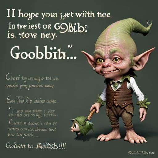 I hope this helps you use the goblin's quote in a creative way!