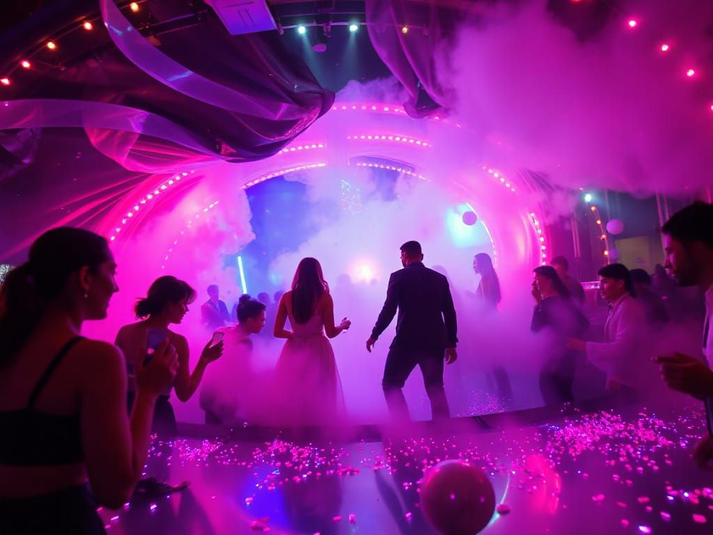 Luminescent Lovers in a Neon Rainbow Realm