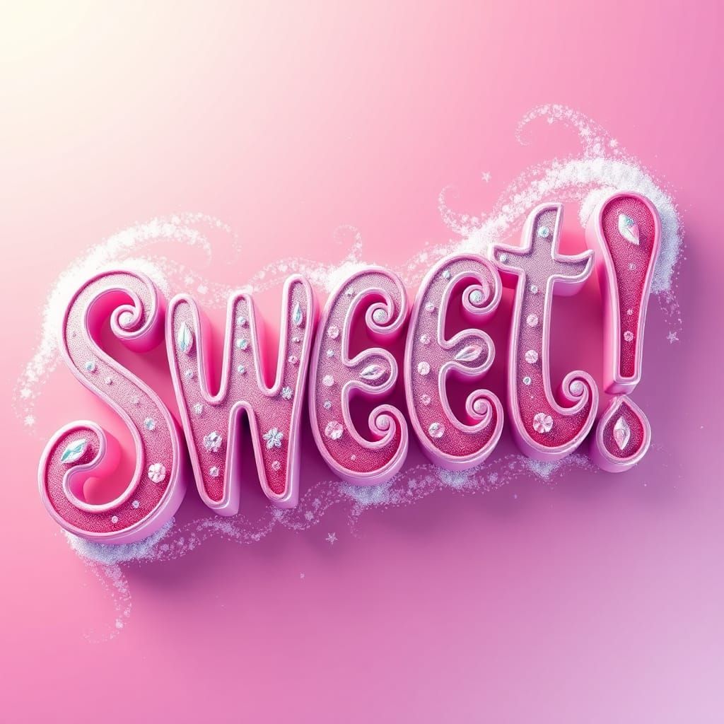 Whimsical Fairy Tale Font Spelling Out SWEET!
