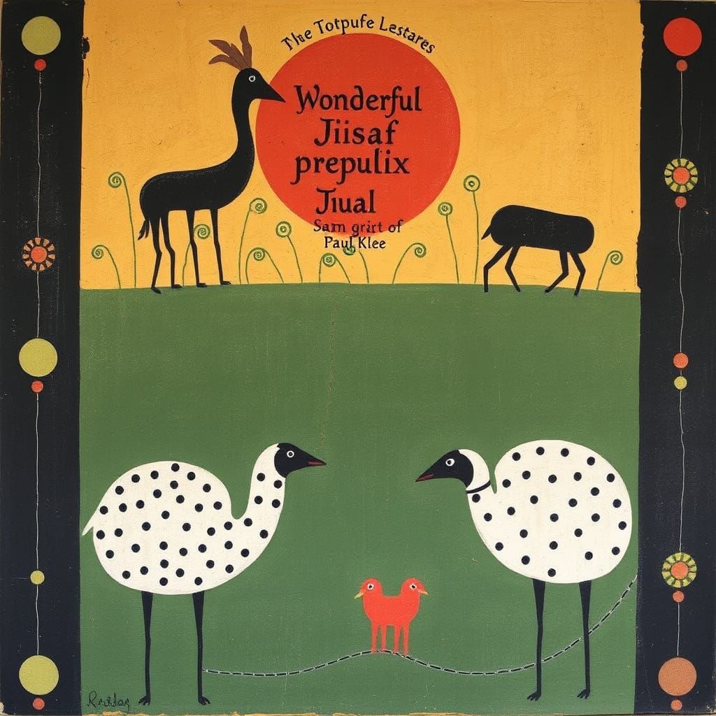 Ndebele Mural Painting of a Whimsical Jiisaføappulixë