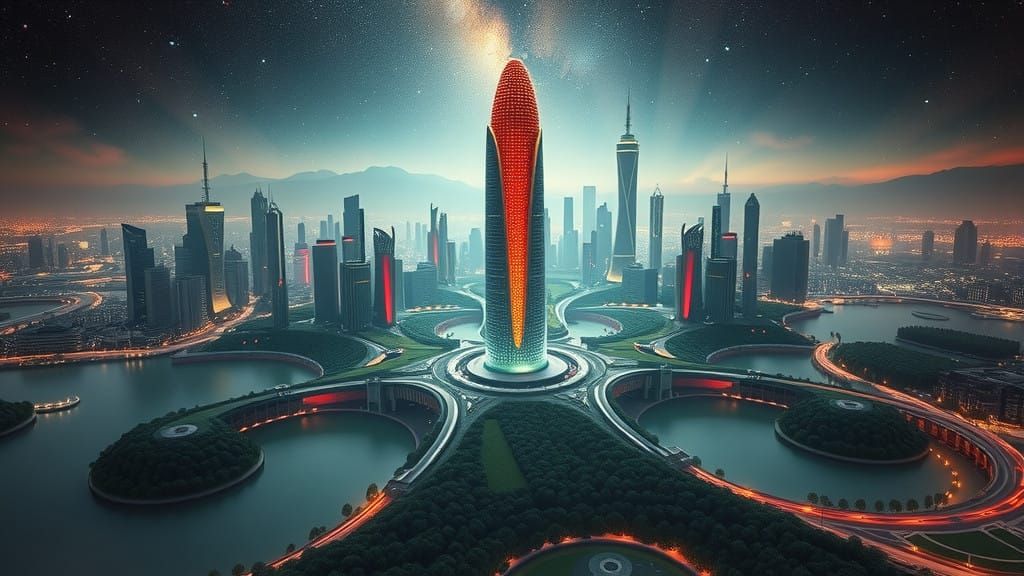 Futuristic City of Corn Skyscraper