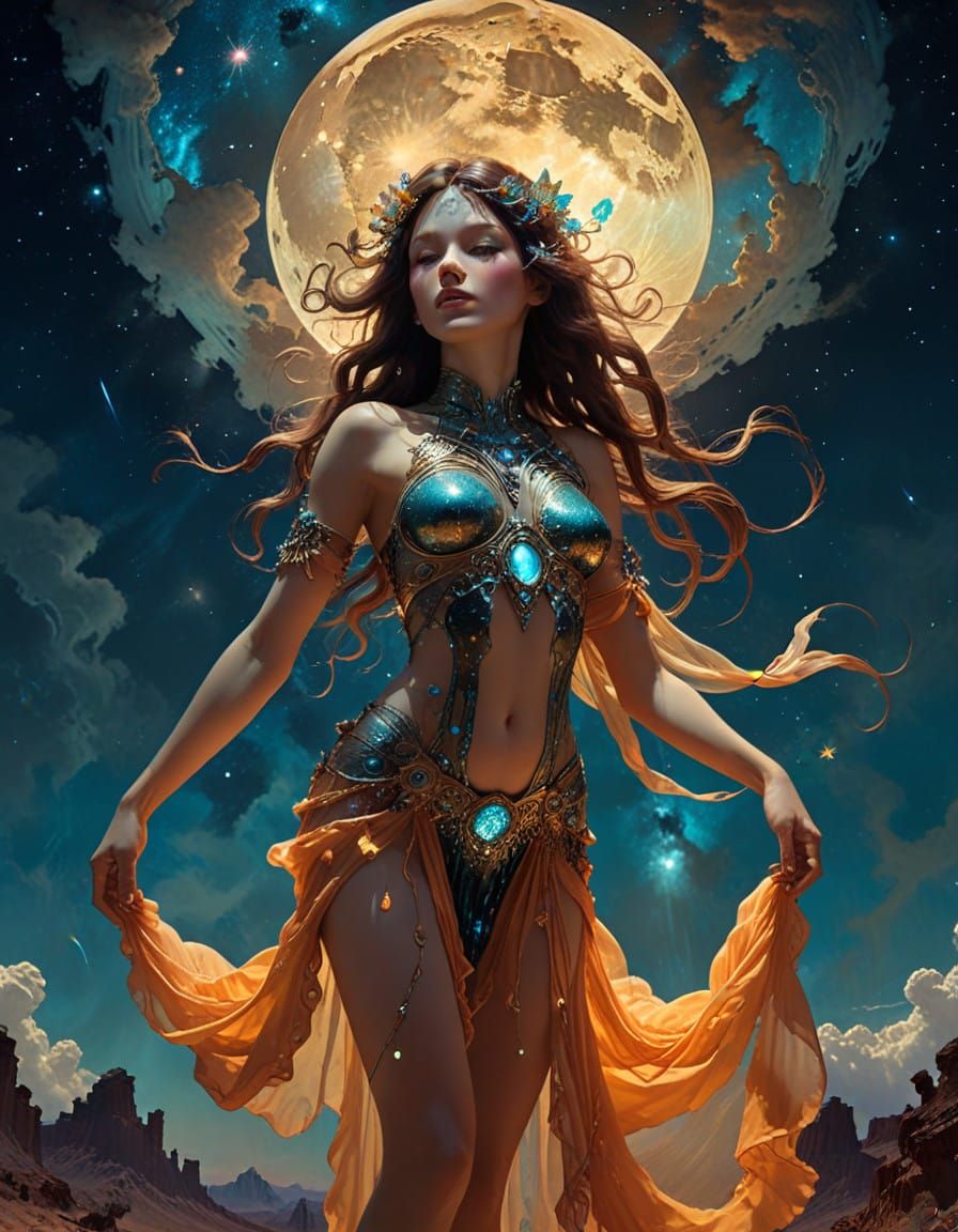 Bioluminescence By Alphonse Mucha, by Klimt, by Maxfield Par...