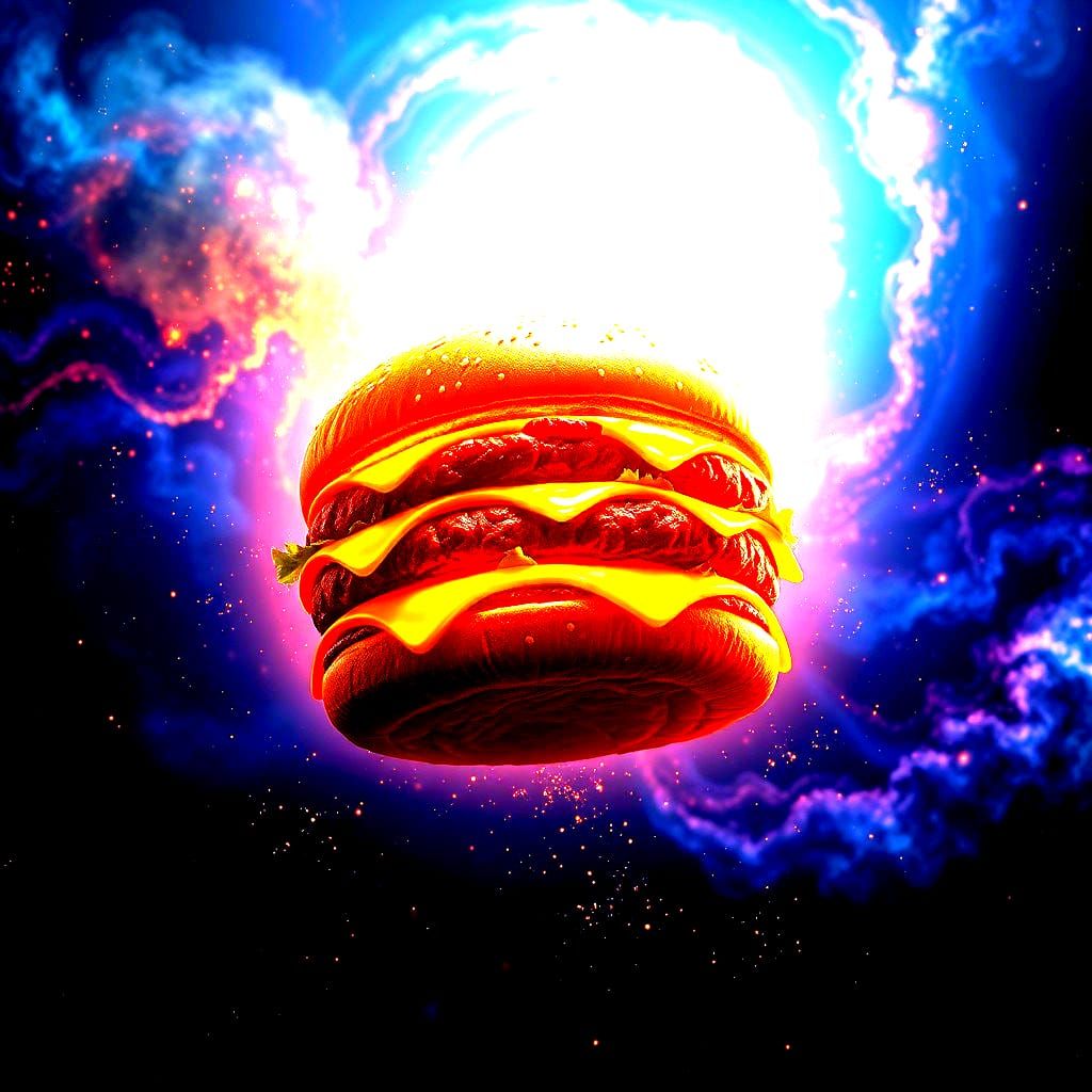 Space Cheeseburger: Detailed Matte Painting