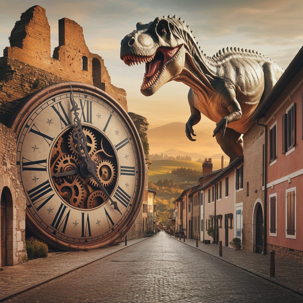 Dinosaur in Time: A Digital Art Masterpiece