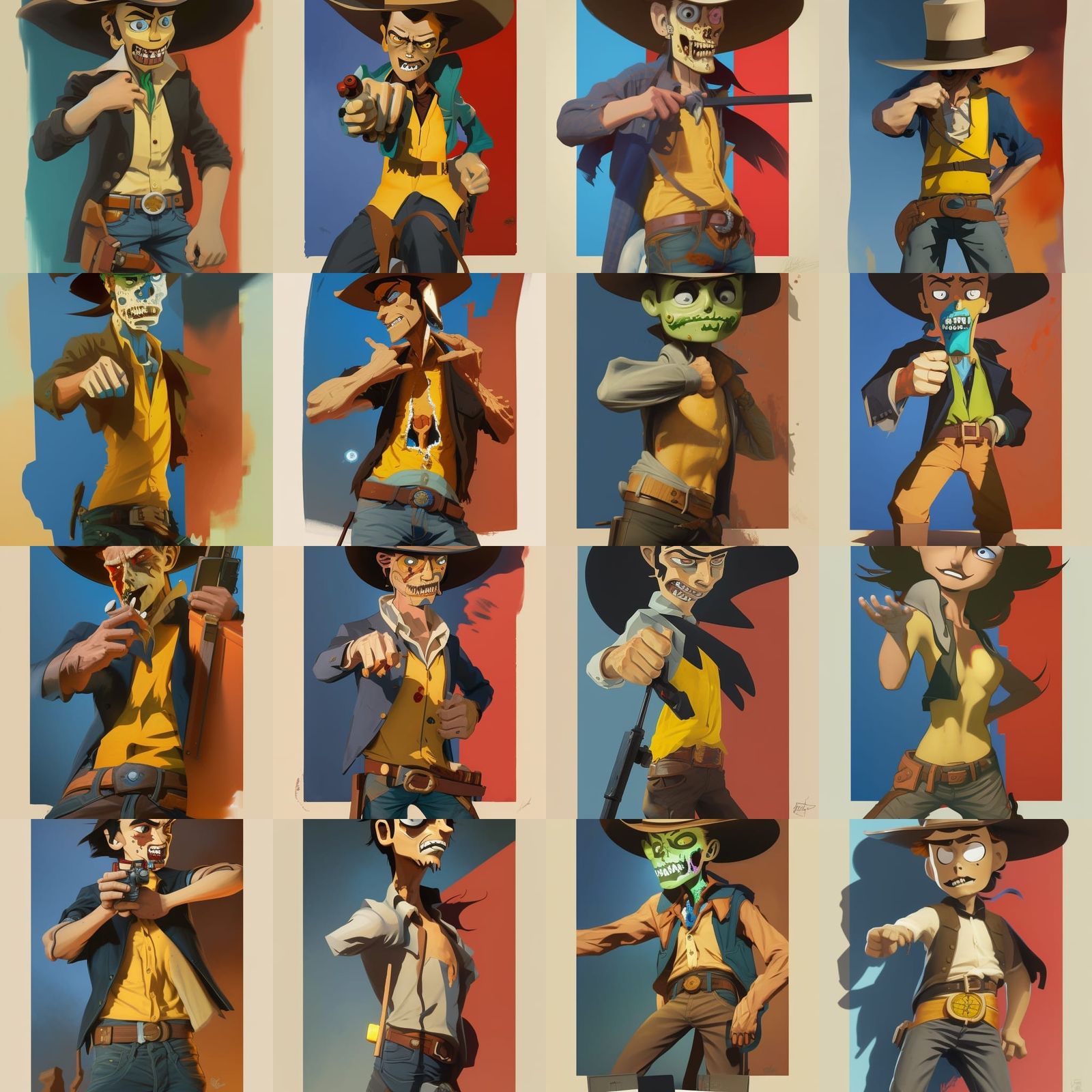 Zombie Lucky Luke Portrait in Unreal Engine 5