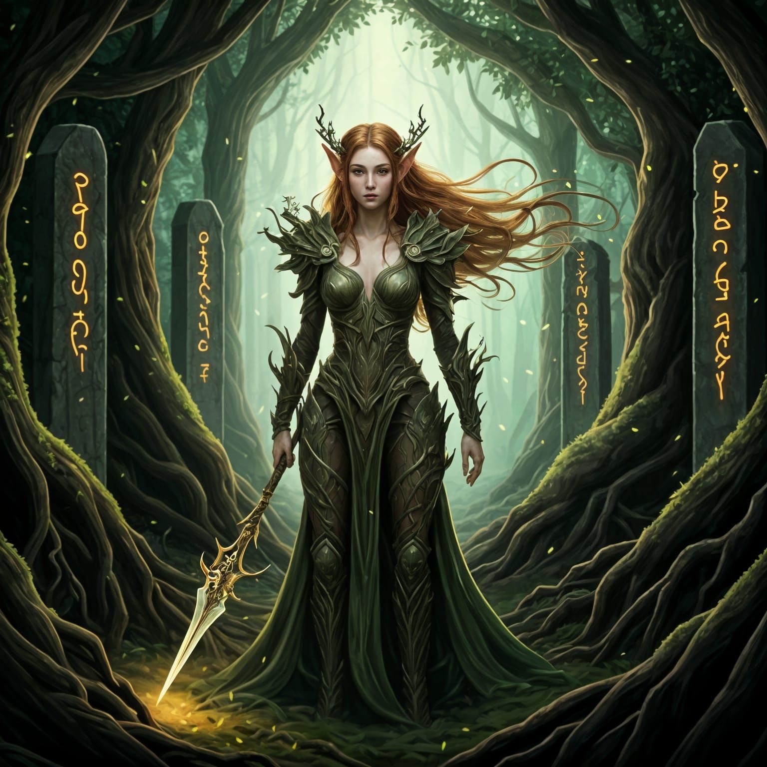 Ethereal Eldarin Knight in Twilight Forest