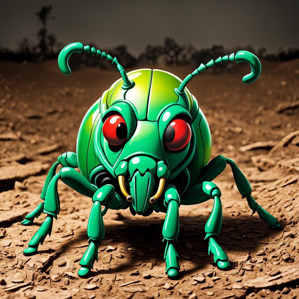 Cartoon Boll Weevil Searching for a Home