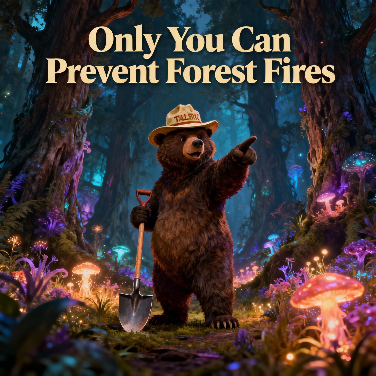 Smokey the Bear says,  Only You Can Prevent Forest Fires.