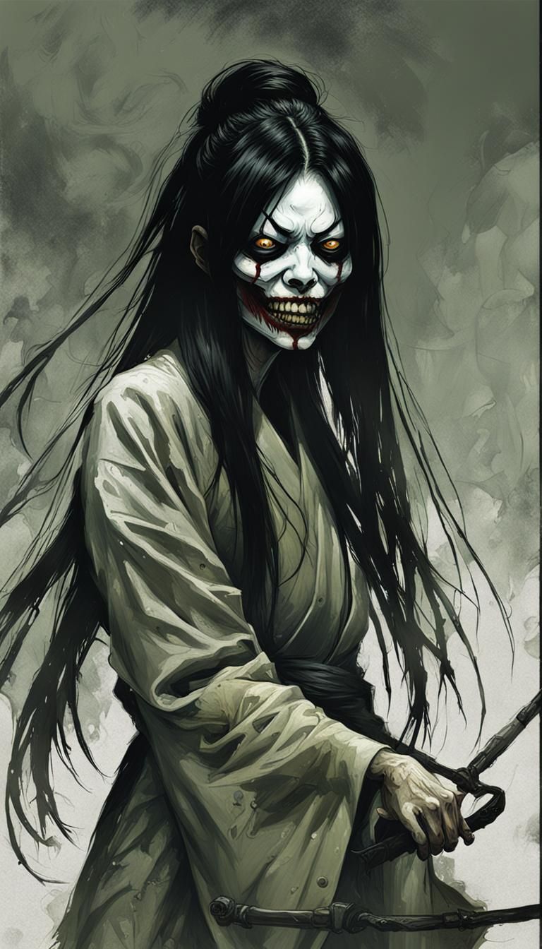 Sinister Kuchisake-onna Artwork