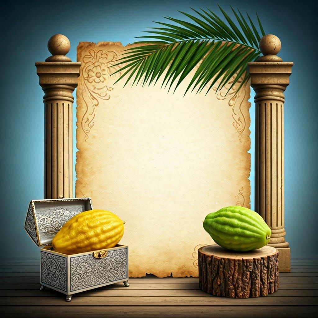 Festive Blessing Background with Golden Filigree