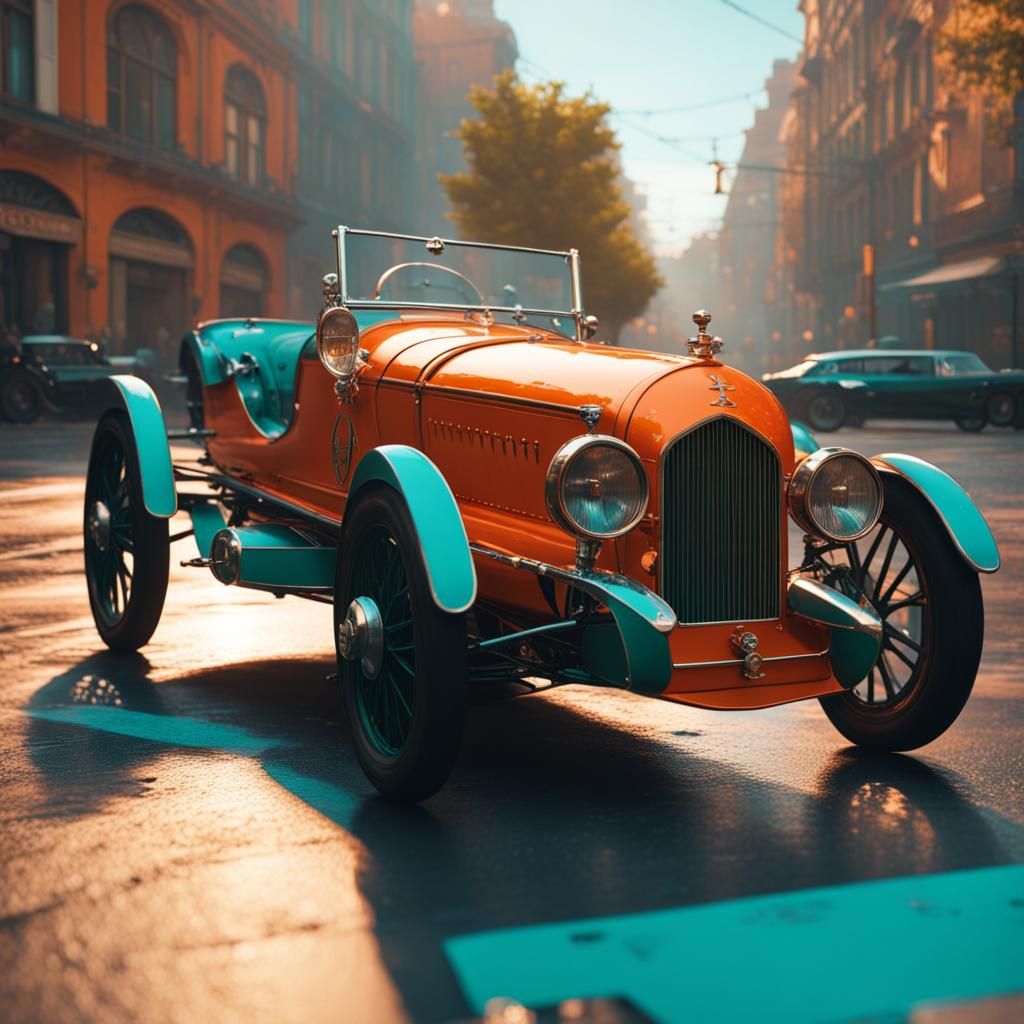 Luxury Vintage Car, Hyperdetailed Concept Art