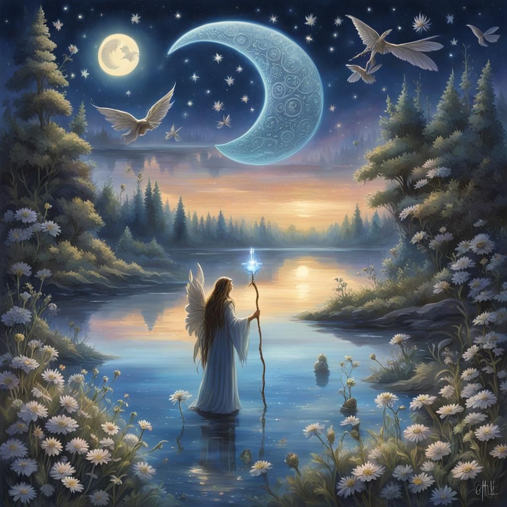 Enchanted Lakeside: Fairy, Druid, and Celtic Lore