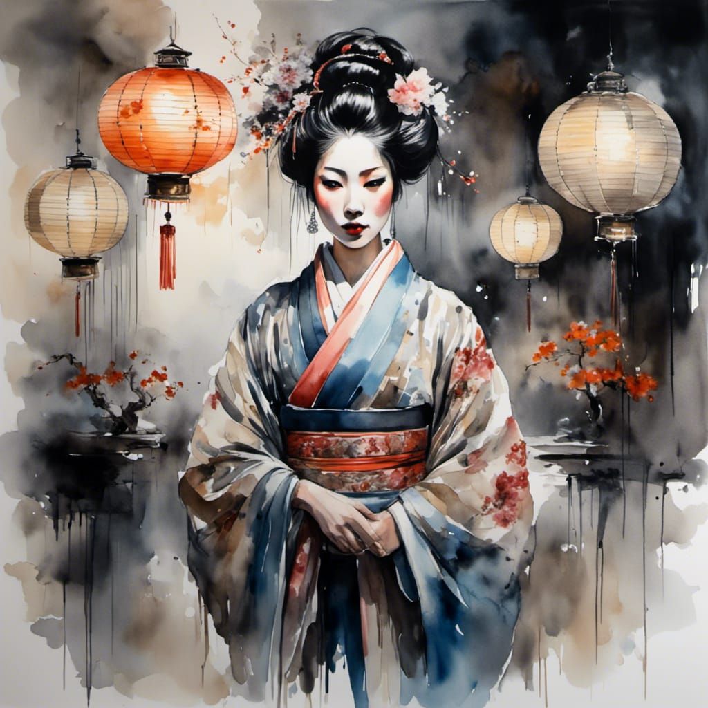 Beautiful geisha