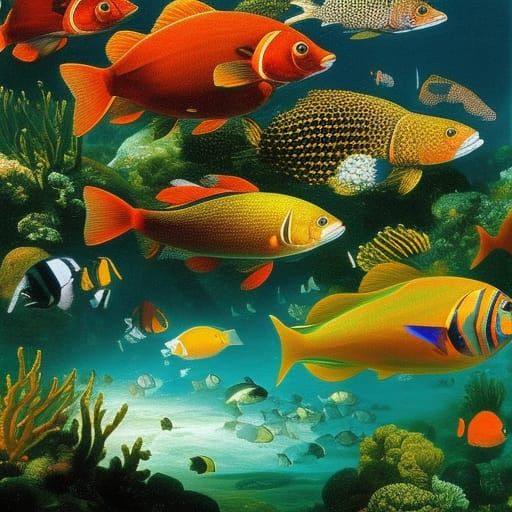 Coral Reef Ecosystem Rendered in 3D
