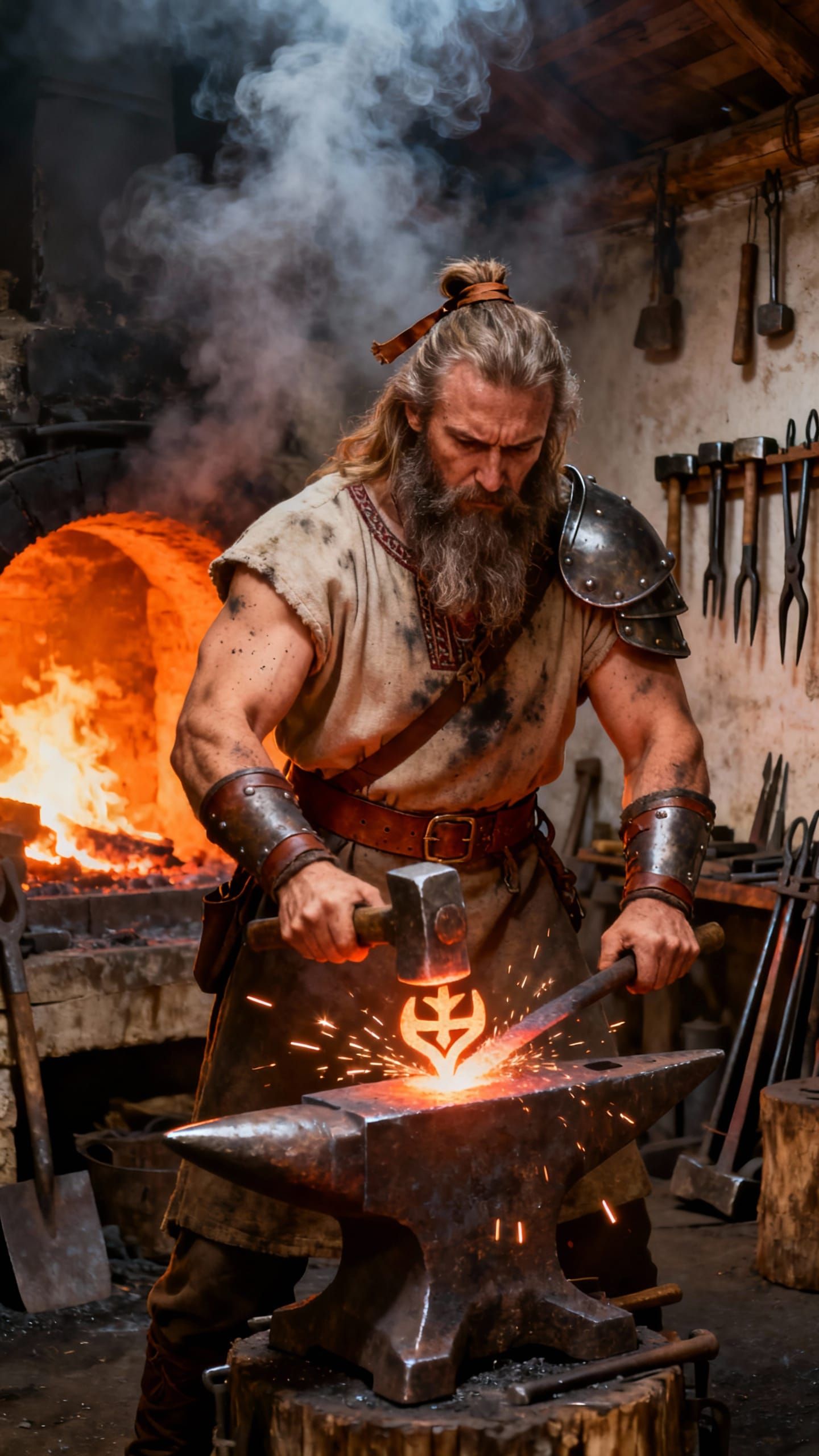 Swaróg Forging Swarżyca in Ancient Slavic Forge