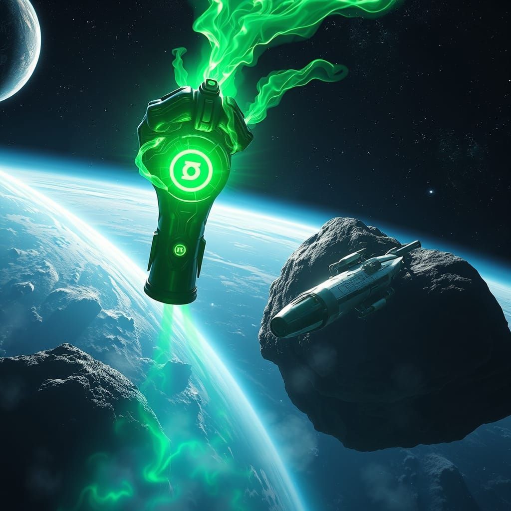 Green Lantern Inspired Lantern Shines on Asteroid Near Earth