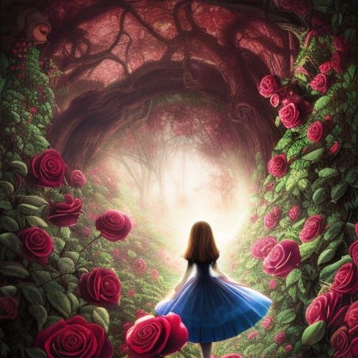 Alice in Wonderland in Junji Ito Style