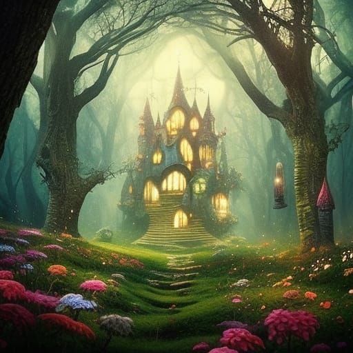 Mythical Fantasy World with Cinematic Lighting