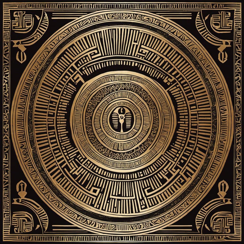 Cultish Egyptian Invitation: Stylized Typographic Art