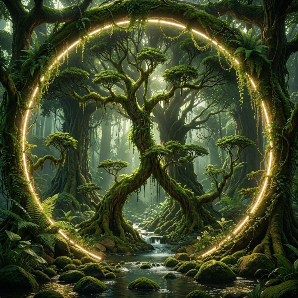 Ancient City in Colossal Tree, Art Nouveau Architecture