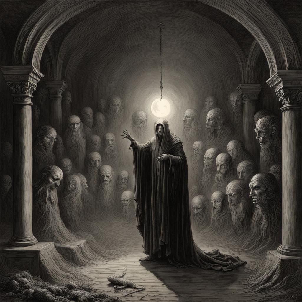 Darkness Unleashed: A Gothic Horror Scene