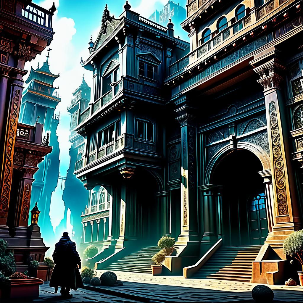 Ecstatic Man Wins Million Dollars: Digital Matte Painting