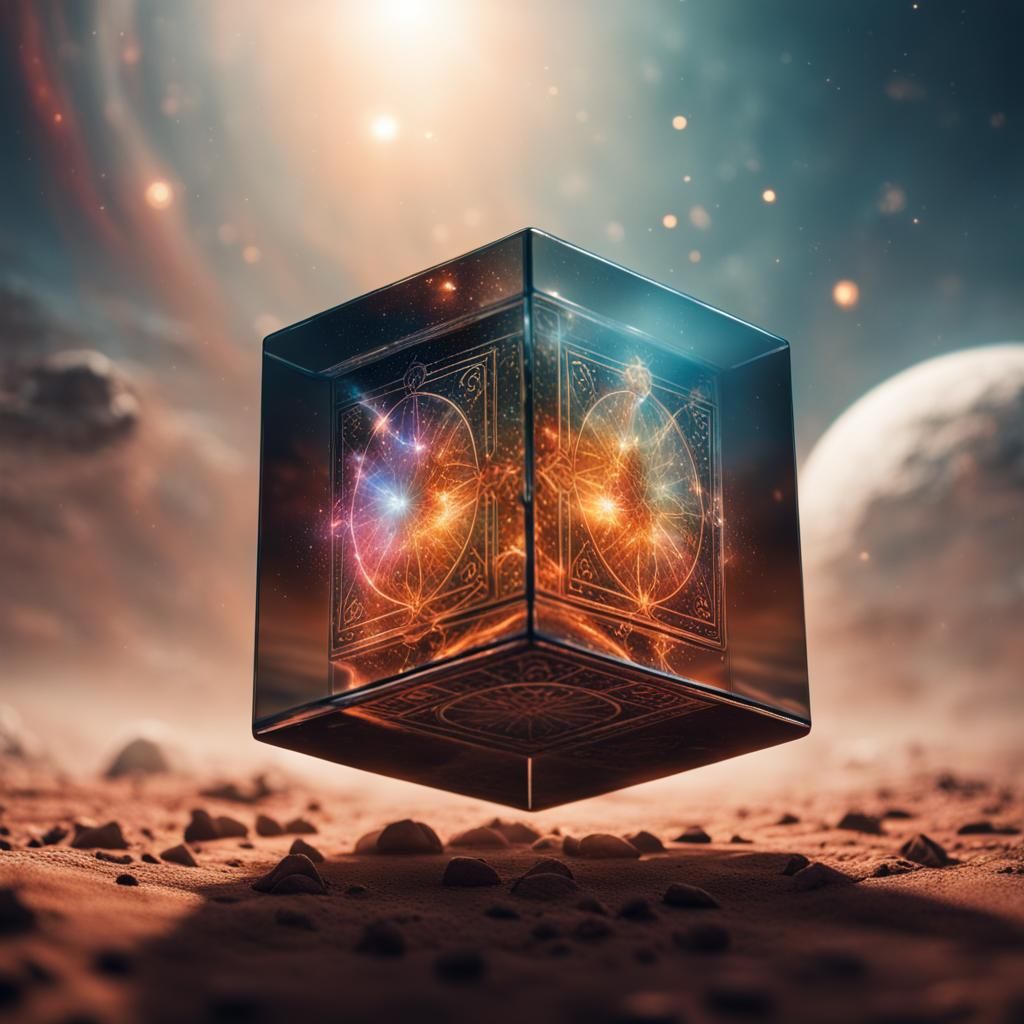 Glass Cube Strength Tarot on Mars