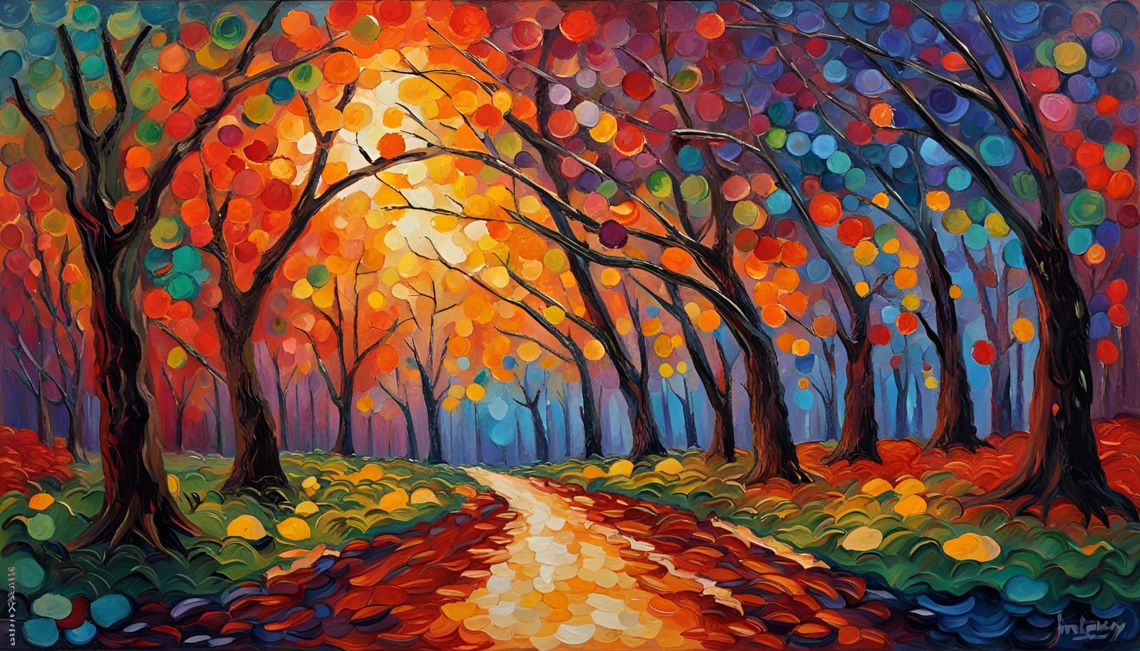 Impressionist Oil Painting with Textured Paint