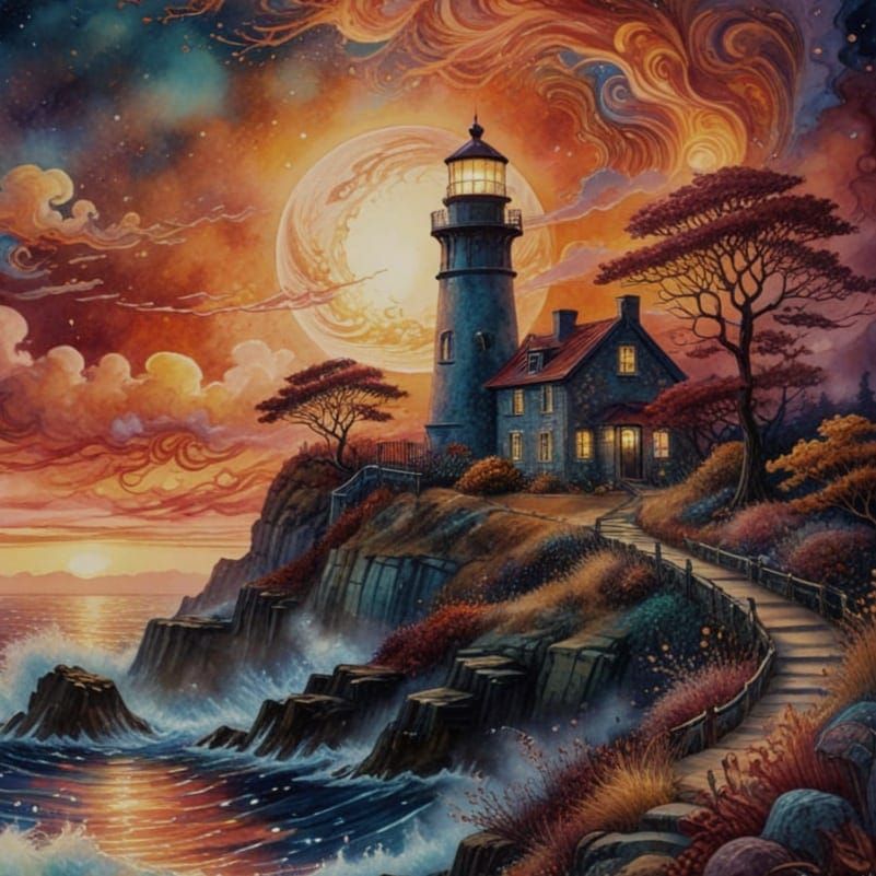 Whispers of a Midnight Lighthouse