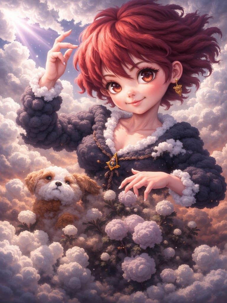 Abstract Cloudscapes in Digital Art Style