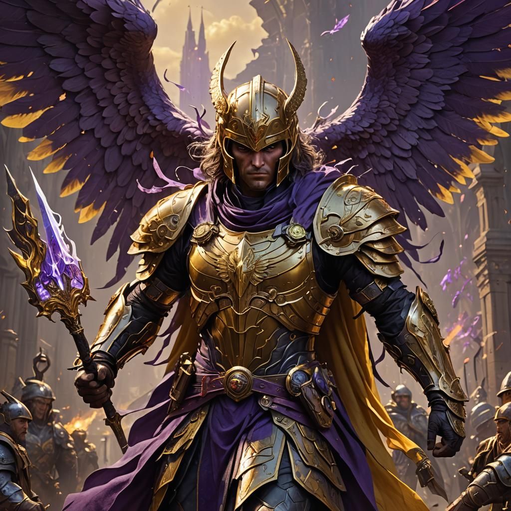 Michael the Archangel in Dark Fantasy Style