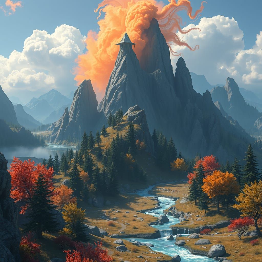 Fantastical Fox Valley Landscape in Vibrant Colors