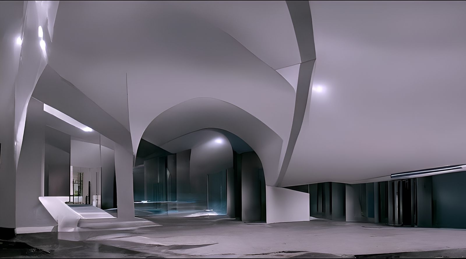 Cyberpunk Utopia: Hyperreal Metallic Interior Design