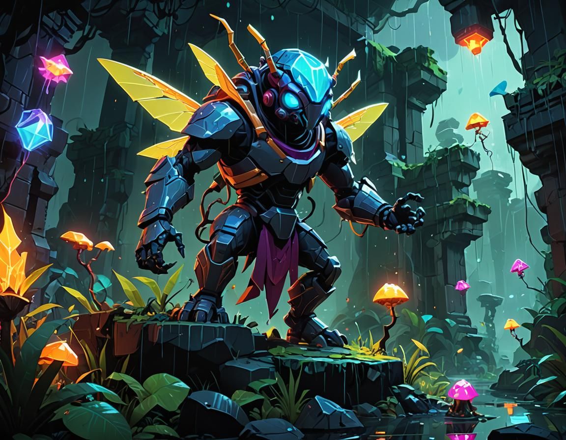 Zip Zap, Trickster God in Neon Jungle