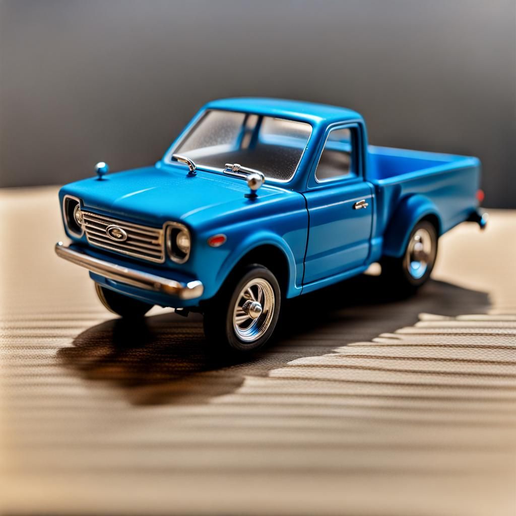 Blue Datsun 620 Pickup as Matchbox Car