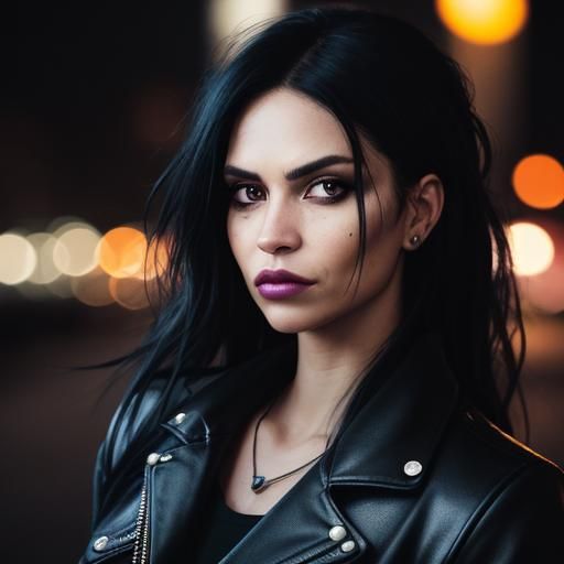 Moody Portrait of a Rebellious Woman in Grungy Chic Style