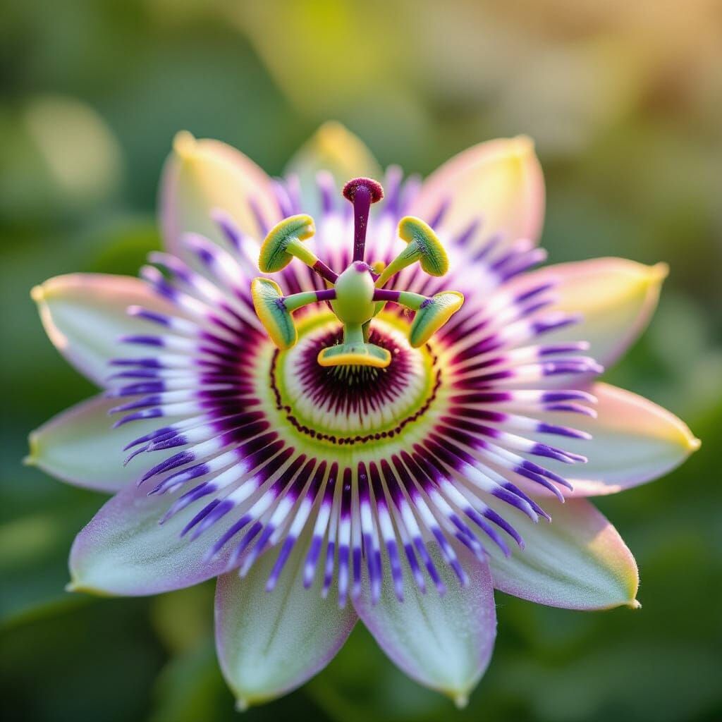 Vibrant Passion Flower Macro Photography
