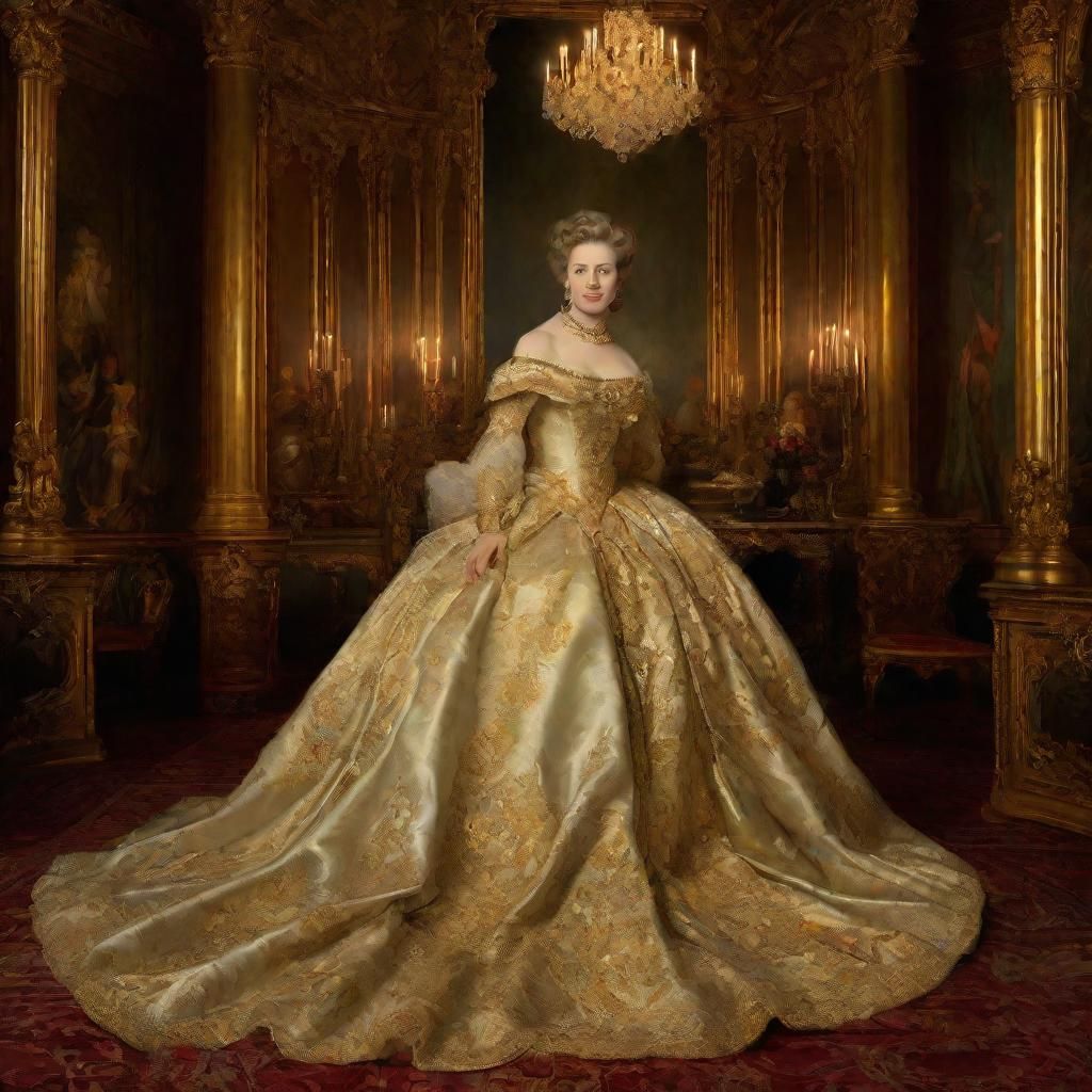 Countess Brigida Spinola Doria in Neo-Impressionist Style