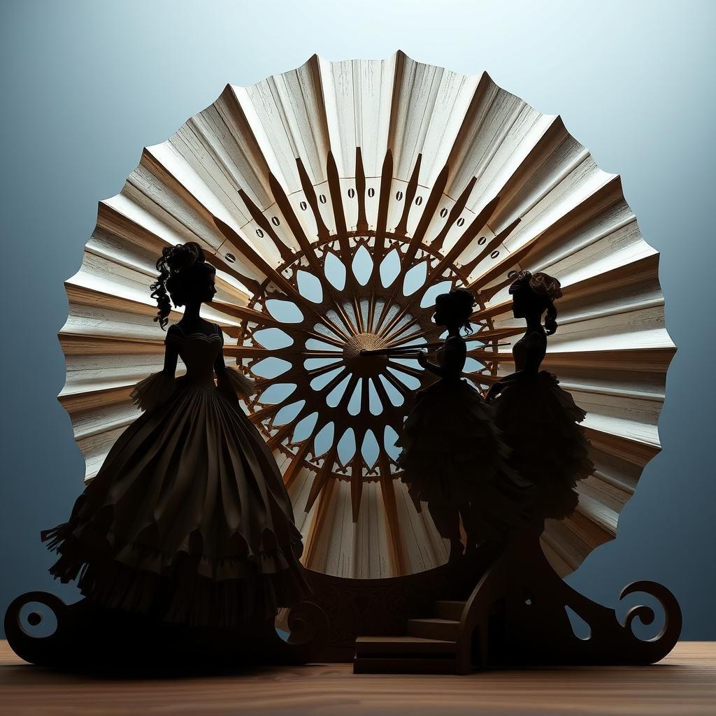 Origami Wheel of Time with Court Ladies