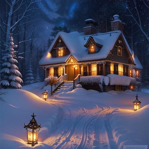 Fantasy Ballerina in Winter Wonderland